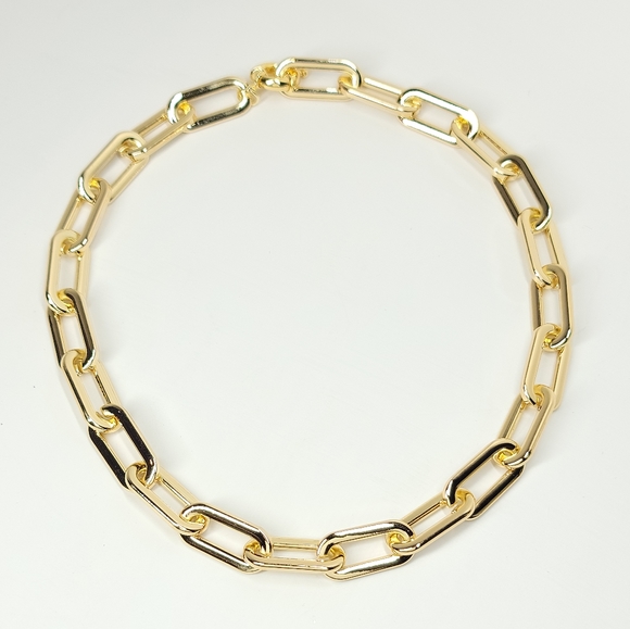 Chunky Paperclip Links Choker Necklace NEW - Picture 8 of 9